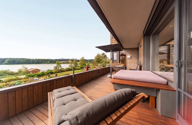 Appartement "Seen-Sucht" avec vue sur le lac, jardin partagé et Wi-Fi