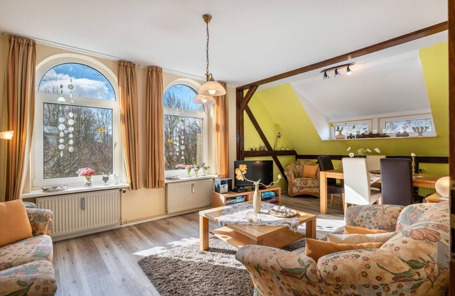 Appartement "Sommerwind" avec terrasse privée, jardin partagé et Wi-Fi