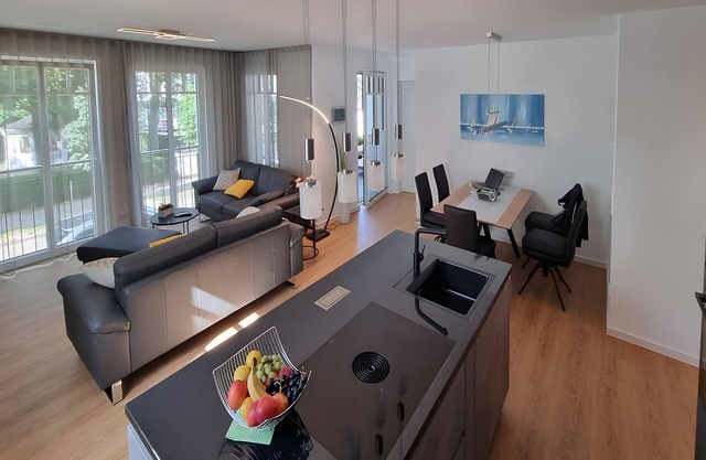 Appartement "Strandblick" avec vue sur la mer, balcon et Wi-Fi