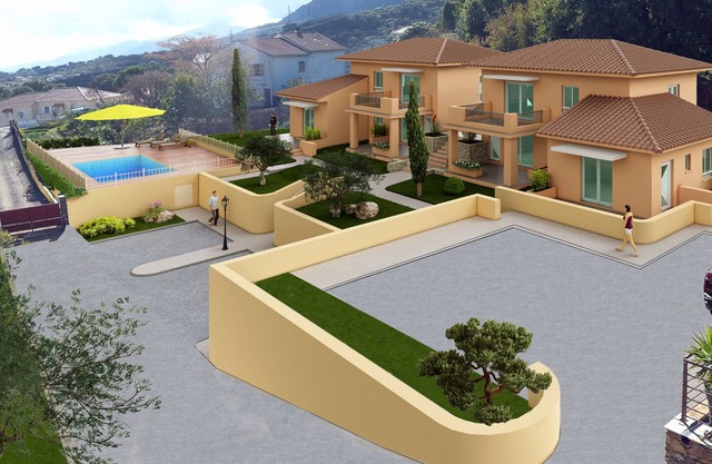 Appartement T3 en, piscine,Rez de jardin, vue mer, Corse, (2 Glits)