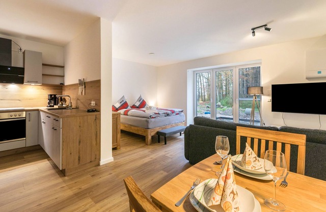 Appartement "Willewatt 1" avec terrasse privée, jardin partagé et Wi-Fi