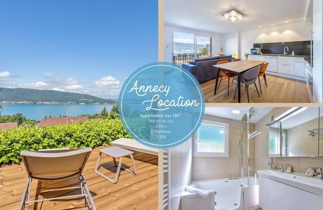Appartement vue à 180° sur le lac et les montagnes