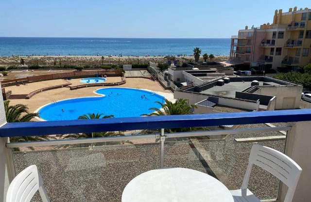 Appartement 2 pièces + cabine avec piscine et parking, 6 couchages, proche plage - Le Barcarès - FR-1-81-473