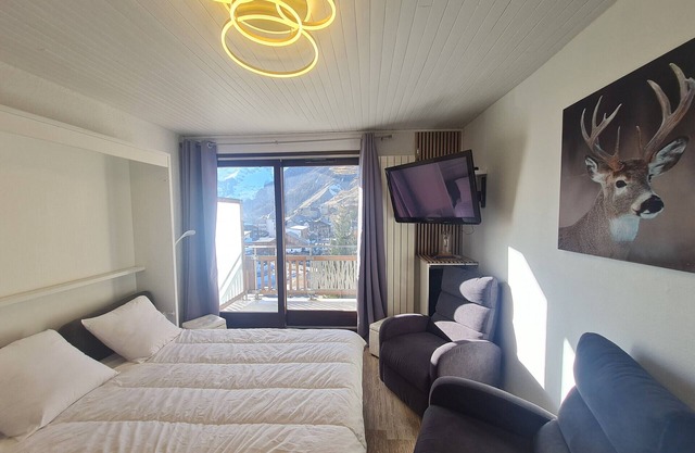 Appt 4 pers, balcon pied des pistes