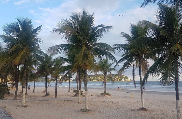 Apt. confortable, bien situé à 100 mètres de la plage d'Enseada-Guarujá