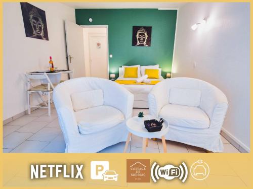 Apt T1 Cosy et ambiance Zen "Cottage de Moissac"