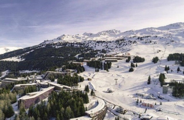 Arc 1800 - Studio avec balcon vue Montblanc, au pied des pistes pour 5/6 pers.