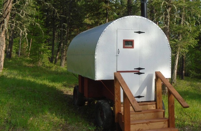 authentique berger wagon camping près des zones sauvages à Kootenai NFS