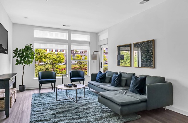 Azure Escape 2BR/2BTH: Tysons Oasis with Gym / Pool / Huddle Rooms + Parking