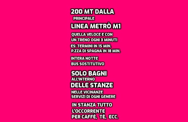 B&B NEAR METRO' CENTRAL LINE - Only wc in the rooms 15 Minutes to Termini Station 20 to Spagna square - In the Night Bus