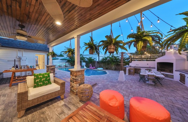 Bali Resort Home with pool, putting green, golf simulator, game room