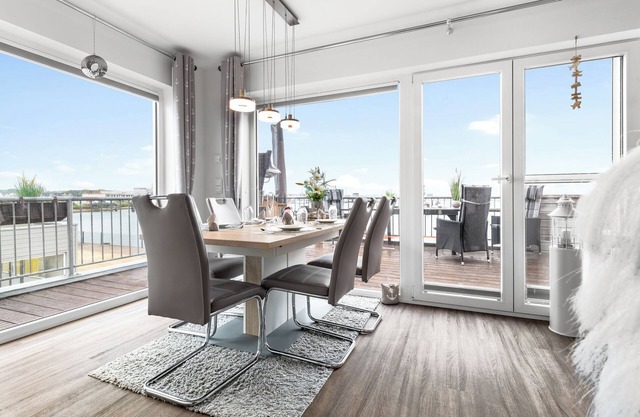 Appartement spacieux avec une vue imprenable sur Schlei, le port et la mer Baltique