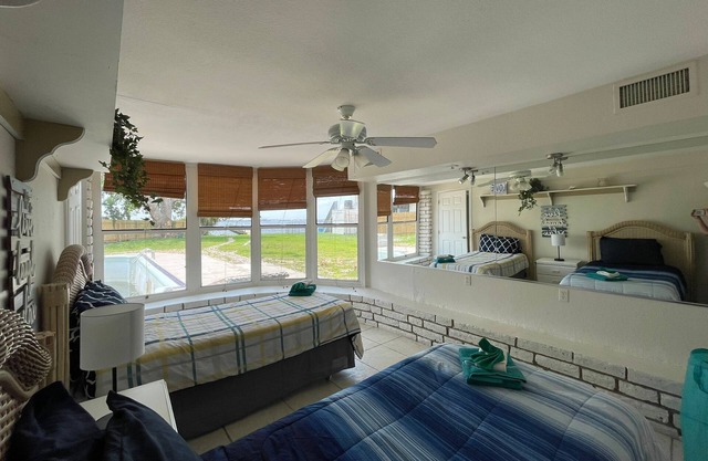 Bayfront estate with private harbor view main house