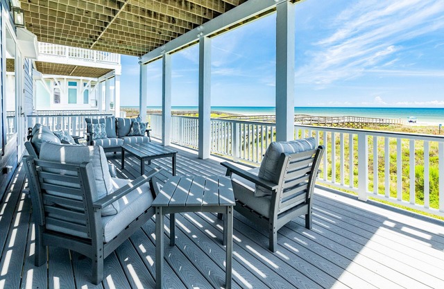 Beachfront Beauty w/ 5 Decks, Private Walkover, Spacious Living Area & Elevator!