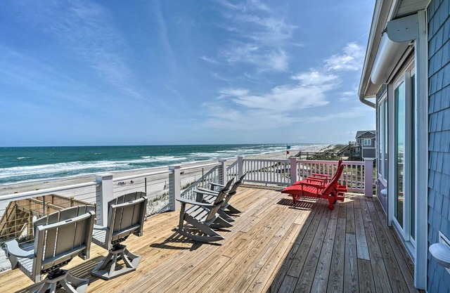 Beachfront Oasis w/ 2 Large Decks, BBQ & Views!
