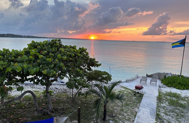Beachy Villa right on the ocean, where you can find our famous Exuma Turtles!