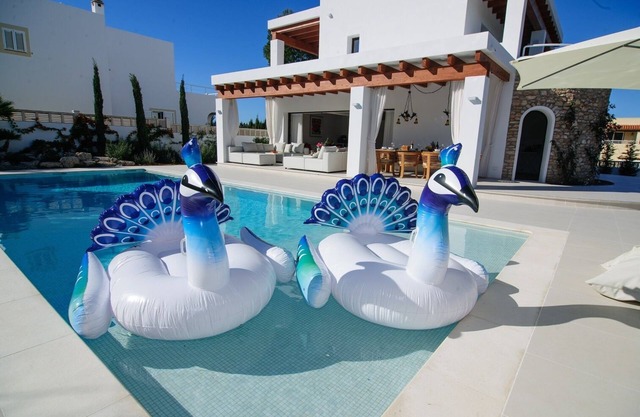 Belle villa moderne spacieuse avec une grande piscine privée d'eau salée