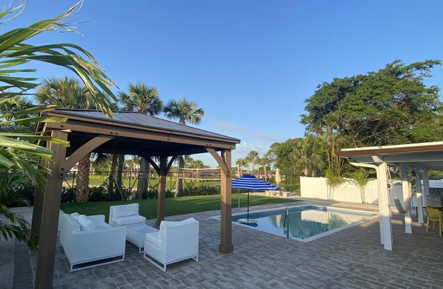 Beautiful Backyard with BBQ area and Swimming Pool