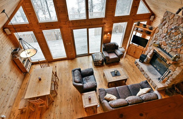 Beau chalet de cèdre chalet lac sur le lac Middle