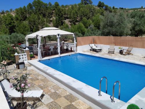 beautiful guest room with swimming pool