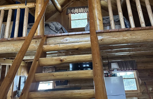 Beautiful handcrafted log cabins located on the Aroostook river