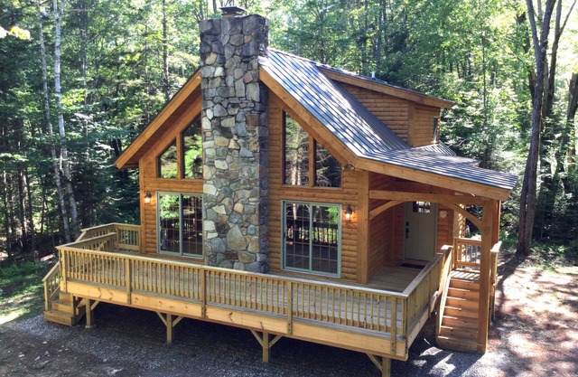 Cabane en rondins de luxe dans la belle Weston, VT