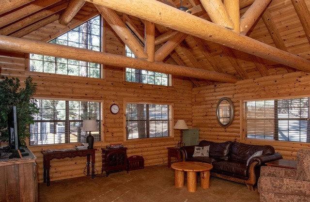 Belle cabane en rondins sur un acre dans les grands pins avec cour clôturée pour chiens!