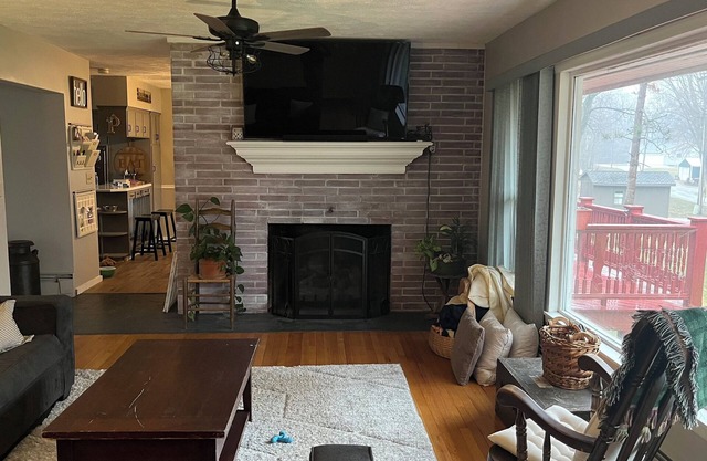Beautiful ranch with walk out basement on the Tippecanoe river.