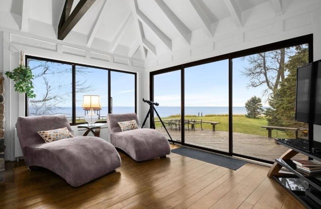 Beautiful view and beach on Lake Michigan