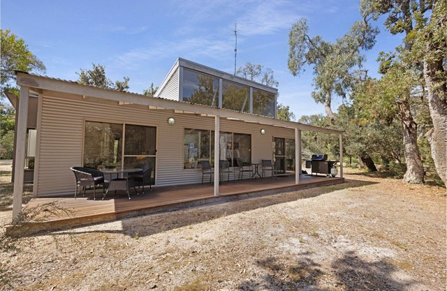 Two-bedroom lodges offer a peaceful family escape with lake views