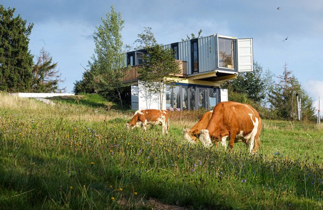 Lofts de conteneurs BERGHEIM, vacances directement dans les maillots de ski, conteneur "Drop"