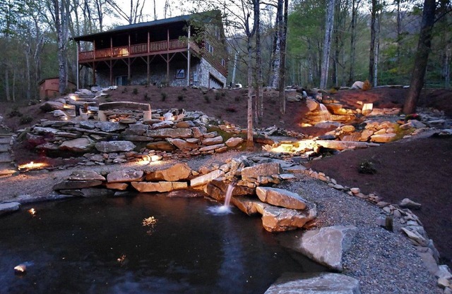 Belle famille conviviale Log Cabin Dans Private Mountain Location