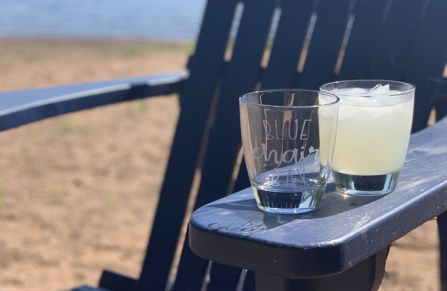Blue Chair Bay offers a 234' sandy beach on Minong Flowage w/ impeccable views!