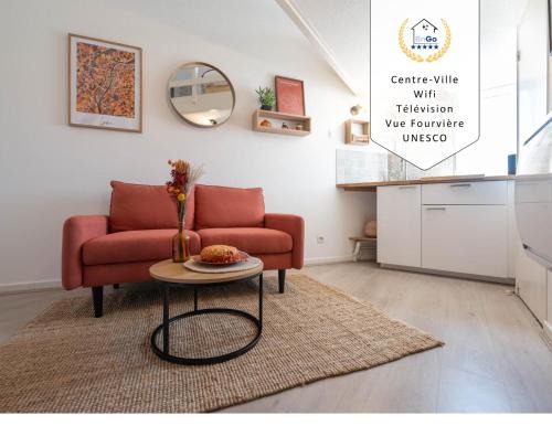 BnGo I L'Élégant I Duplex Croix-Rousse vue sur Fourvière, 2 personnes, Cosy et moderne