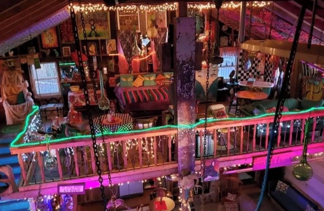 Bock's Jukejoint Magical barn, We built this barn ourselves out of recycled wood