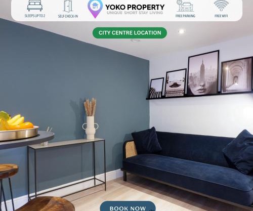 Boutique Apartment - City Centre - Free Parking, Fast Wifi and Smart TV by Yoko Property