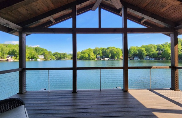 Brand new house with boat house on a spring fed private lake.
