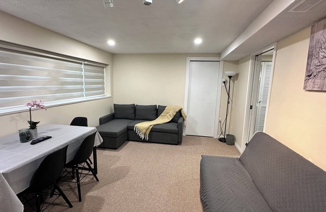 Bright1 BR suite w/ free parking & wifi & Netflix & all basic amenities