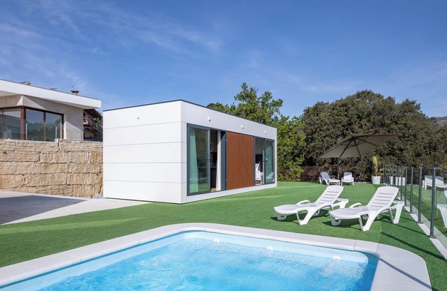 Bungalow '2 Con Piscina En La Playa' avec vue sur la mer, Wi-Fi et climatisation
