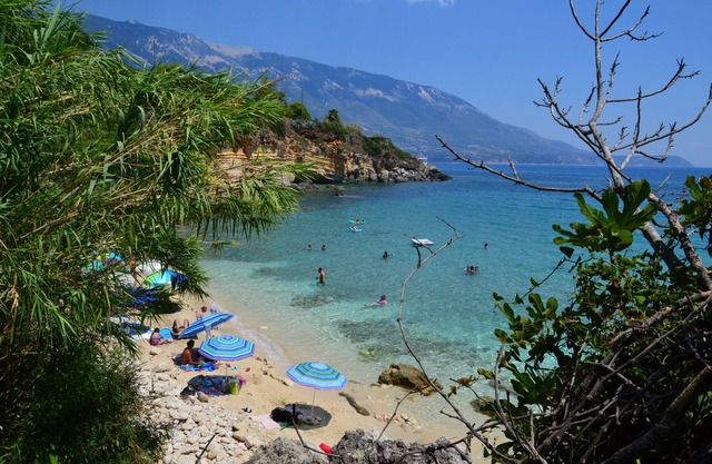 Bungalow Céphalonie: bungalows 2 chambres avec vue imprenable sur la mer, Spartia, Grèce