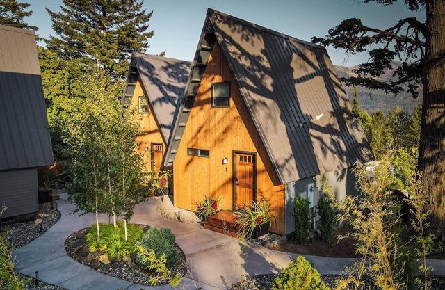 Cottage 1 is newly built A-frame that sleeps 4.