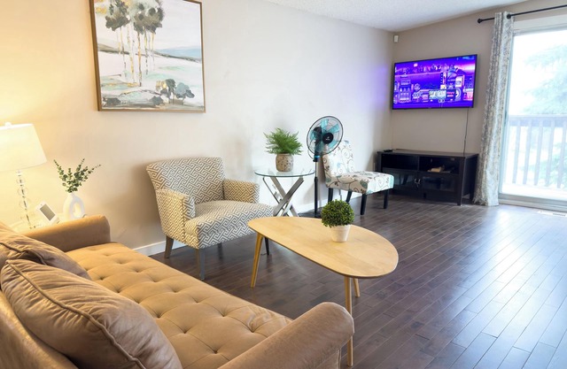 Calgary's Riverfront Gem: 3-Bed Suite Escape