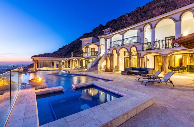 Mountaintop Mansion w/ luxury infinity pool, city views, movie theater & more!