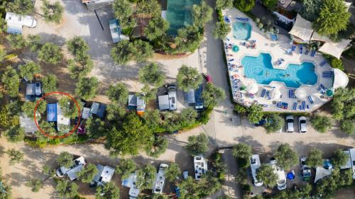 Camper in Sorrento Camping with Pool & Beach Access