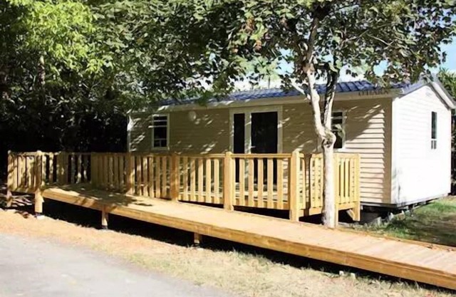 Mobil home 2 chambres avec accès pour personnes à mobilité réduite 5 personnes