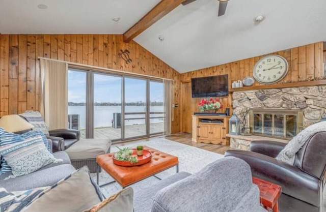 Canadian Lakes, Michigan beach home on private lake