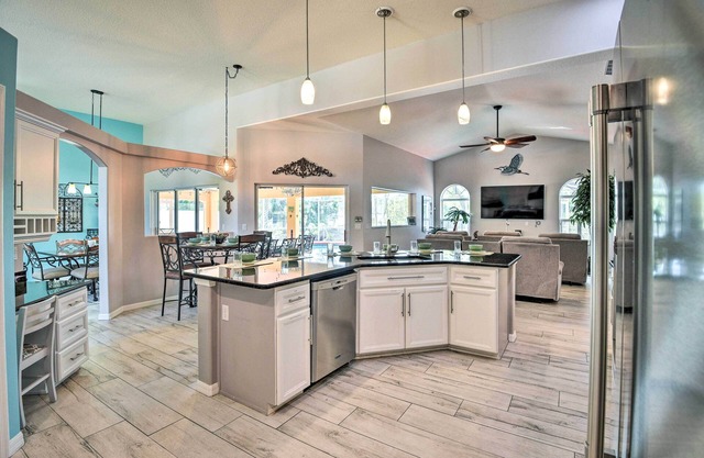 Canalfront Home with Heated Pool & Theater Room!