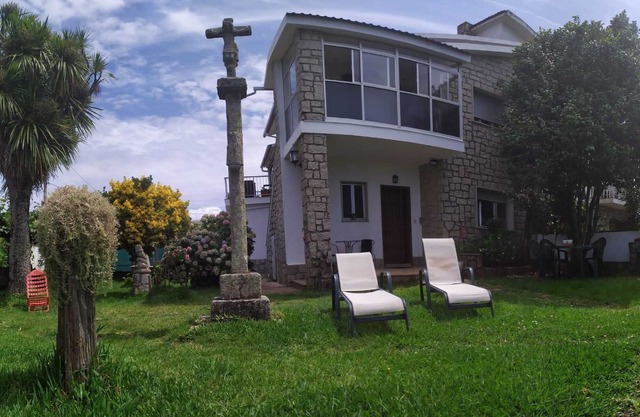 Chalet plage Montalvo, Sanxenxo, pour 6 personnes, jardin privé, animaux acceptés