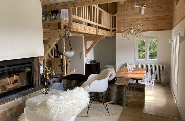 Chalet for 10 with fireplace and Norwegian bath