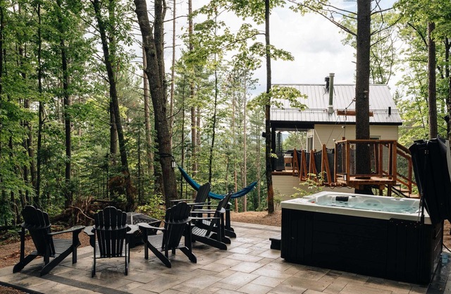 Chalet Nido - SPA, Foyer et pont suspendu